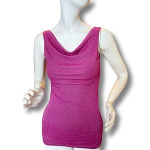 Michael Stars Purple Cowl Neck Blouse